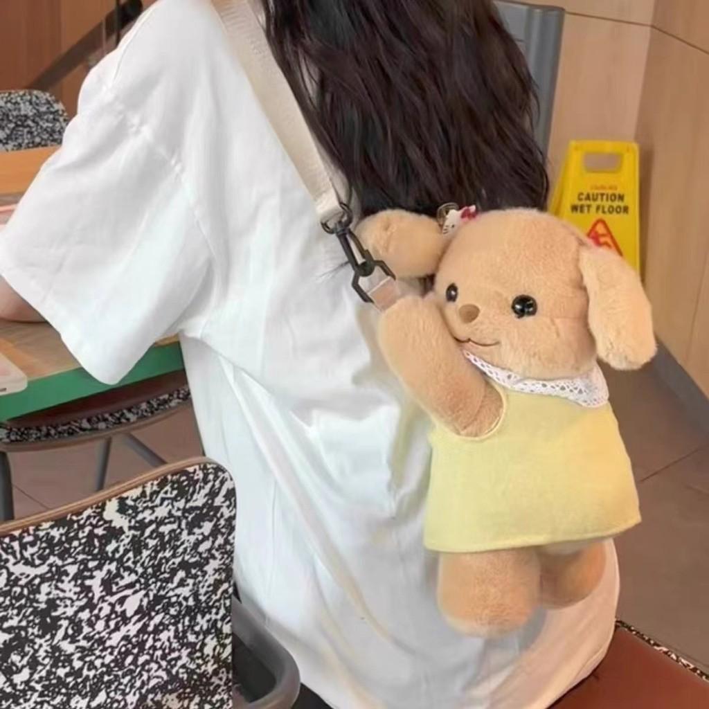 Sylvanian Families Plush Dog Cartoon Crossbody Bag With Zipper Closure For Daily Use