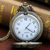 Antique Retro Bronze 12 Animal Quartz Round Case Pocket Watch Necklace with Pendant Chain No Waterproof Holiday Gift