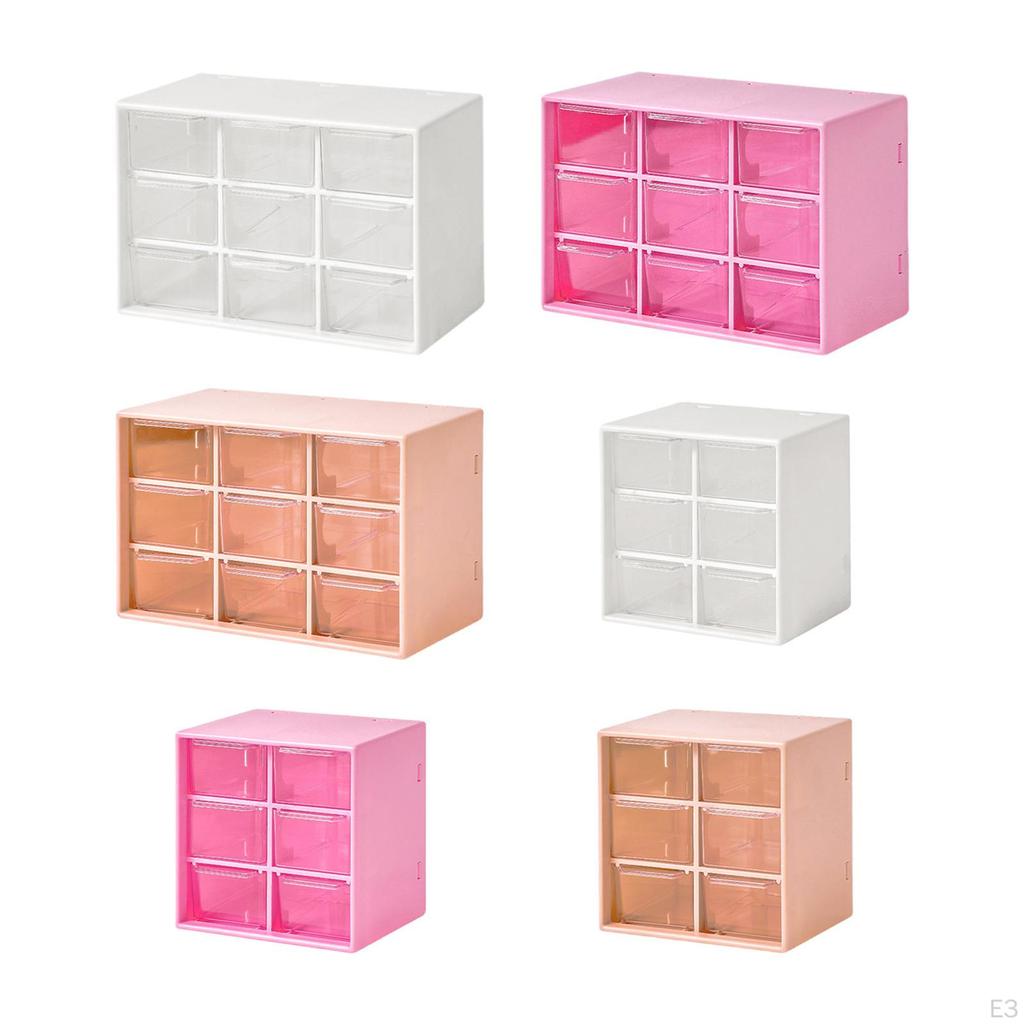 Compact Drawer Organizer for Desktop Use, Storage Solution with Drawers Beads and Office