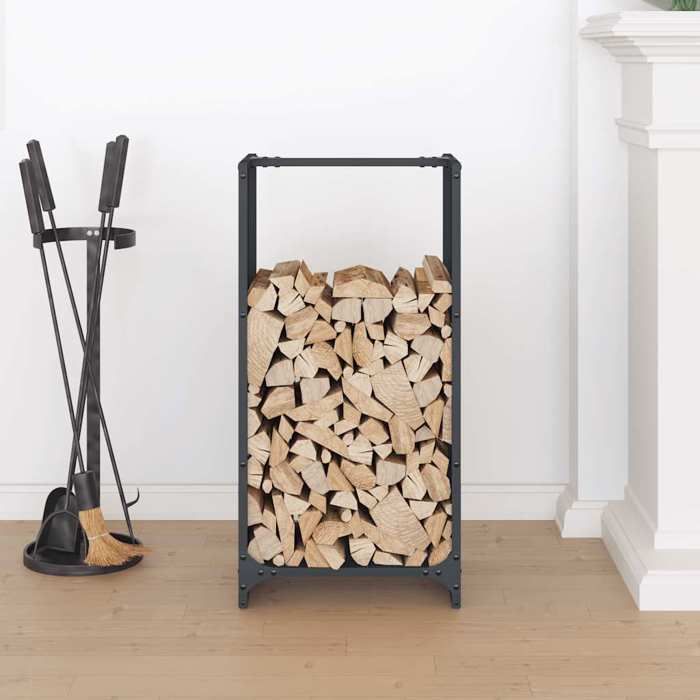 VidaXL Portant de bois chauffage anthracite 40x30x80 cm 864233