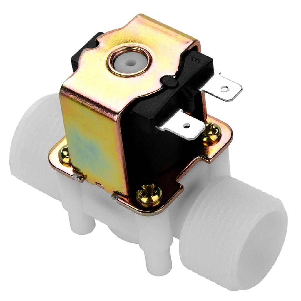 12V DC DN20 G3/4 Plastic Solenoid Valve for Water & Pneumatic Control - Magnetic Pressure Switch