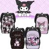 Kuromi Student Backpack Set With Pen Case And Shoulder Bag