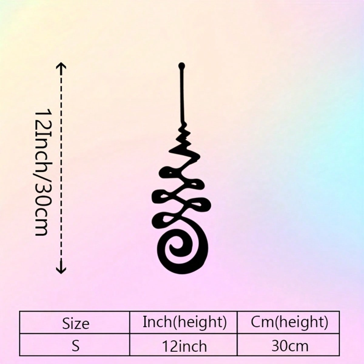 Unalome Metal Wall Art Iron Buddhist Symbol Meditation Yoga Decor Gift разноцветный