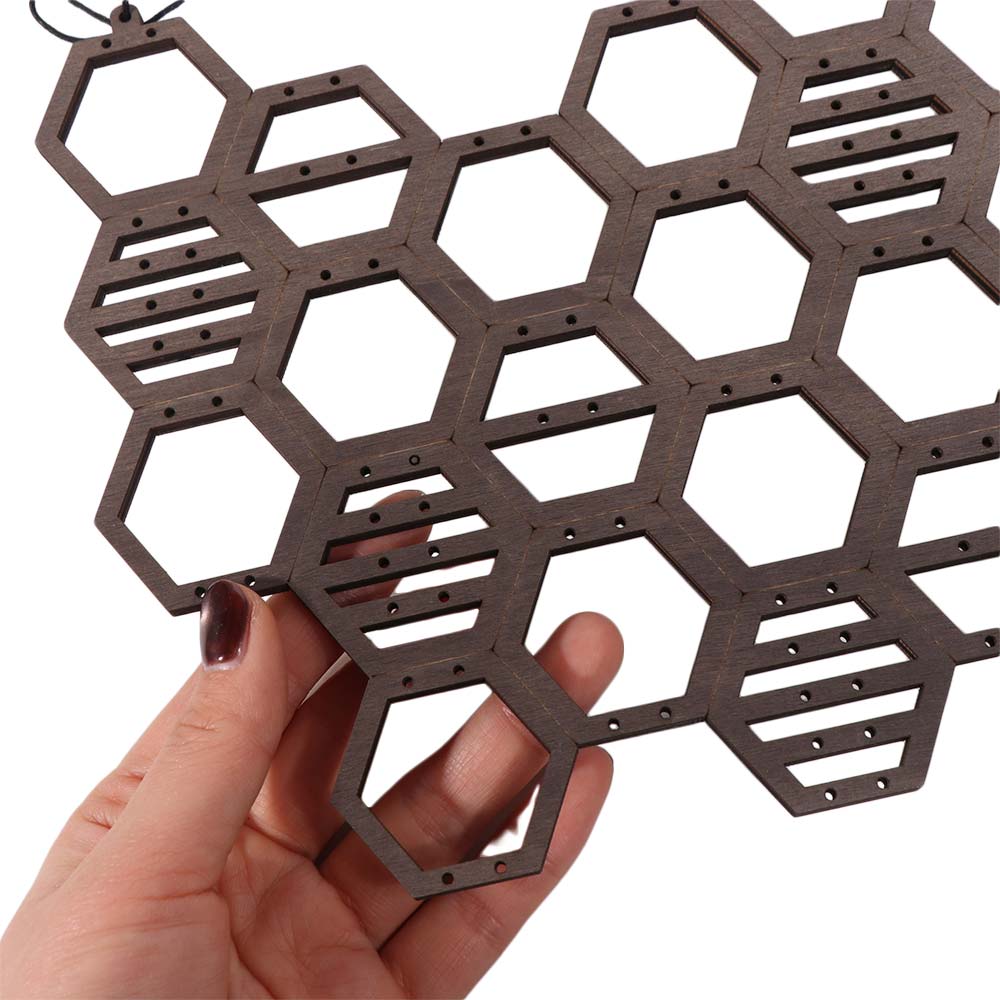 Storage Rack Honeycomb Earring Organizer Wall Mounted Jewelry Organizer  Women Girls