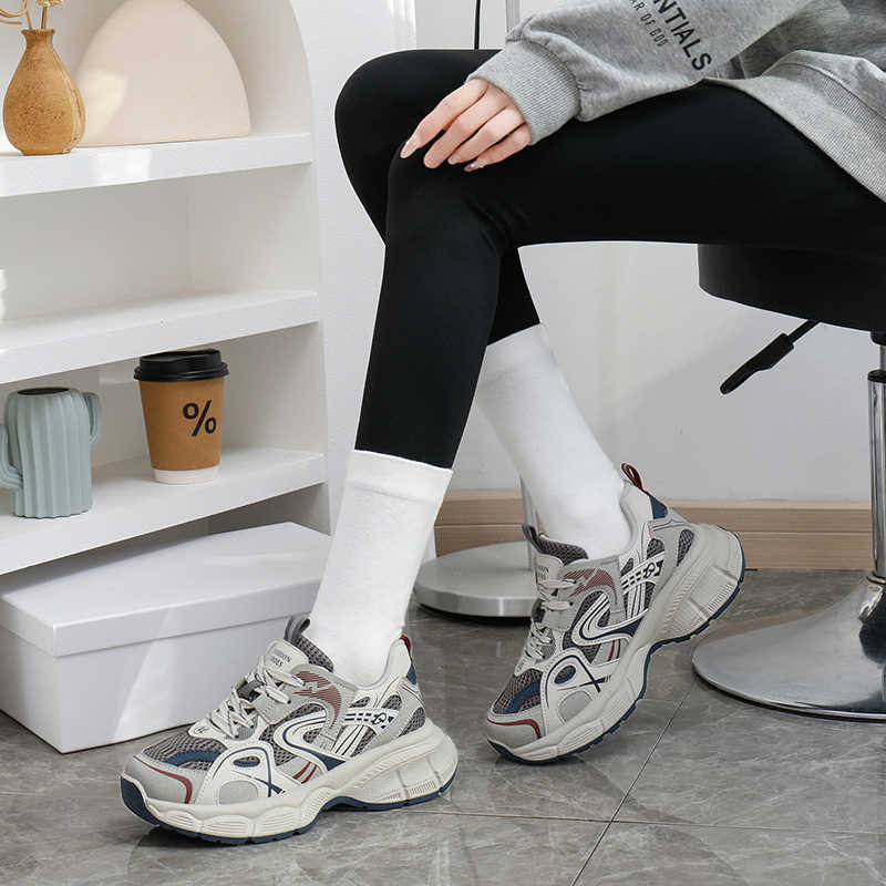 Fashion Thick Heeled Spring-autumn Women's Sneakers Luxury Vulcanize Large Sizes Asian Basketball Shoes Sport Leisure Price
