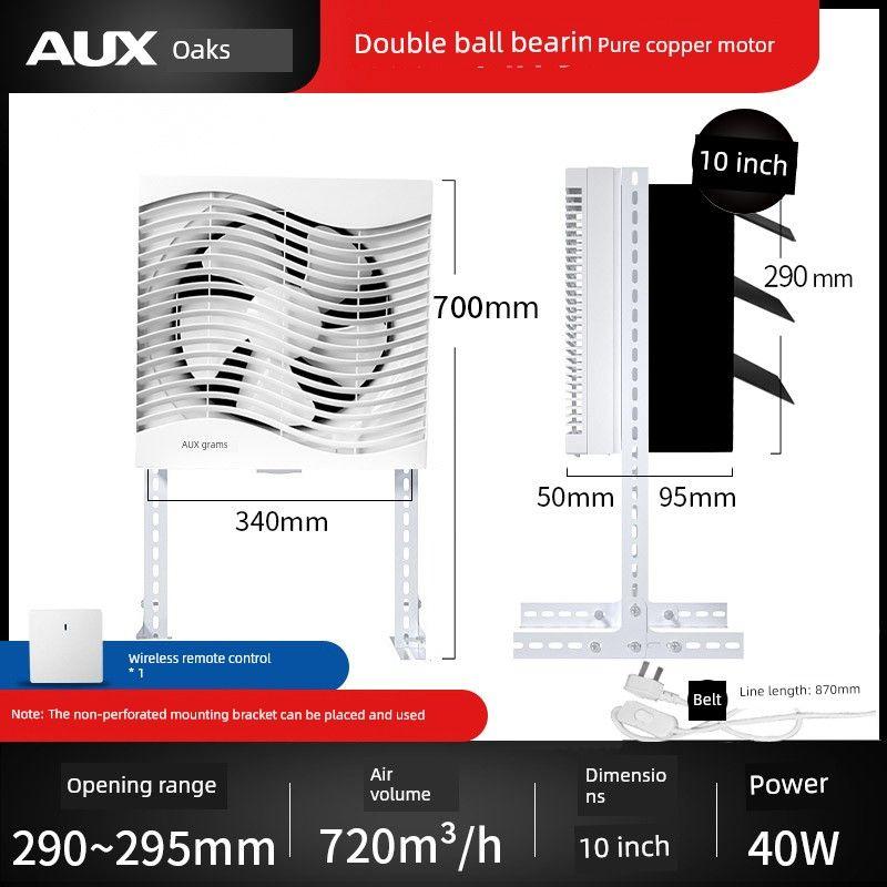 No-Drill Exhaust Fan for Kitchen Windows, No-Installation Exhaust Fan, Powerful Window-Mounted Ventilation Fan