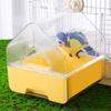 Clear Bird Bath for Cage with Large Space for Parrots and Quakers Easy To Install Bottom Drawer Hanging Bird Bathtub Box