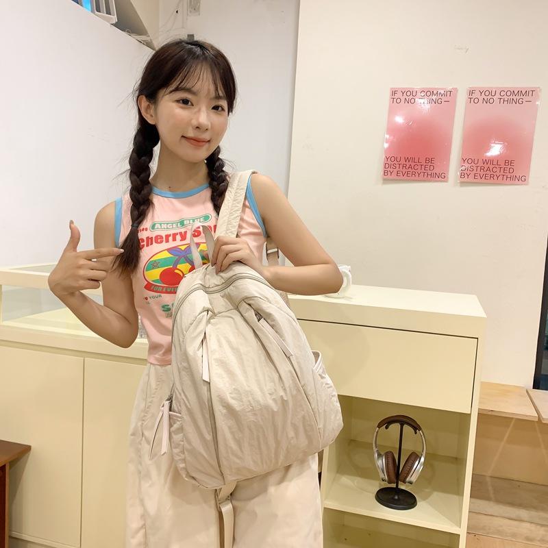 Lightweight And Versatile Backpack, Premium Sense Niche Korean Large-Capacity Waterproof Outdoor Breathable Nylon Bag