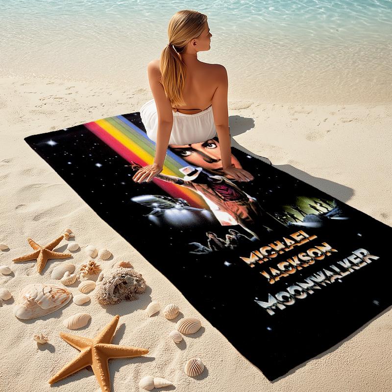 Amerikanische Musik Rock Michael Joseph Jackson Strandtuch Outdoor Camping Urlaub Schwimmen Strandtuch Outdoor Saugfähiges Badetuch Y8