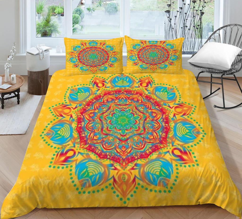 Bohemian Duvet Cover Fashion Bedding Cover Polyester Quilt Cover Queen Size Bedding Luxury Home Textiles Bed Set