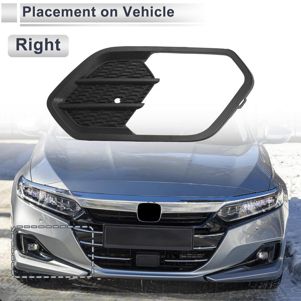 RATCHROLL Front Fog Light Grille with Front Lower Bumper Fog Light Cover Insert for Ford Escape Part Number 1 Piece 2017-2018, GV4517K946AB5YZ9, ABS,