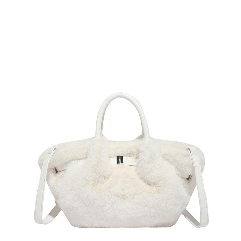 Super Plush Bag Women s Ice Cream Colored Portable Fur Ins Niche Cross-body 17x15x6