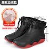 Rain shoes wear fashion rubber shoes couple color matching waterproof shoes camping adventure wading shoes trend men's and women's rubber shoes