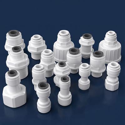 Fit 6.35mm Tube X Male Female Thread 1/2" BSP POM Quick Fitting Connector For Aquarium RO Water Filter Reverse Osmosis System