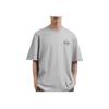 Trefoil Series Exquisite Versatile Comfortable Simple Solid Color Short Sleeve T-Shirt Unisex Tops Medium-Gray KC3110