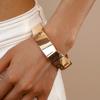 Hexagon Cuff Bangles Zinc Zinc Alloy Metal Exaggerated Bracelet Temperament Wide Open Bangle  Gift