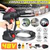 600W 48VF Cordless High Pressure Car Washer Spray Water Guns Pressure Water Nozzle Cleaning Machine With 2Battery