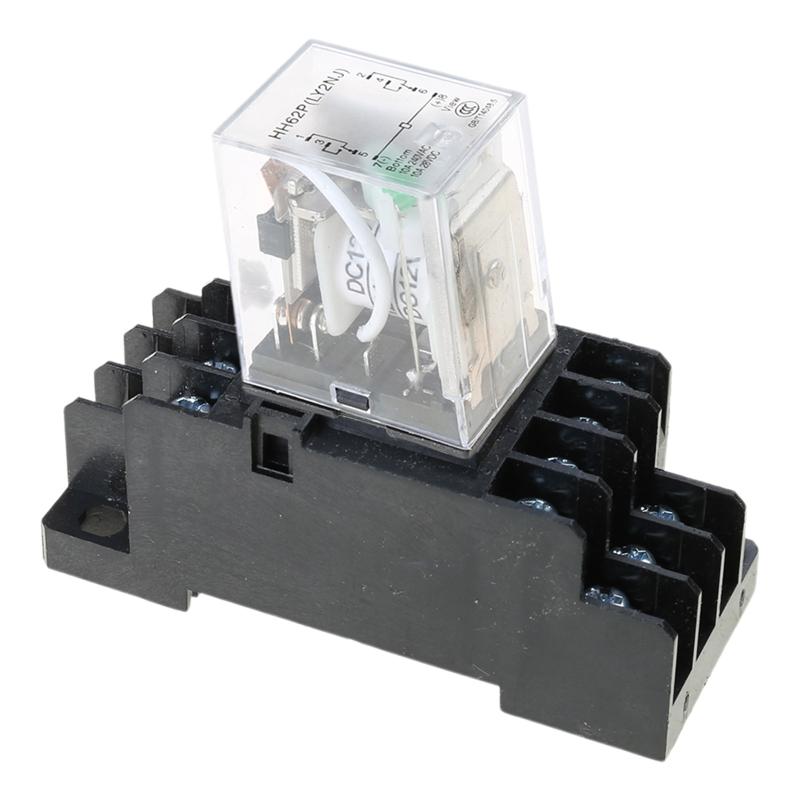12V 10Amp Intermediate Relays with 8 Pin Socketed Base Coils Power Relays for Industrial Control and Electronic Device