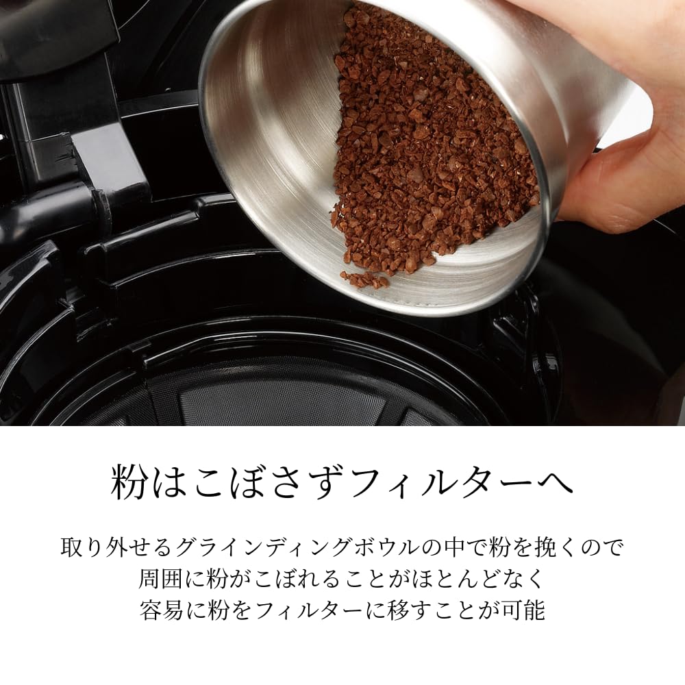 Official Russell Hobbs 7660JP-BK Coffee Grinder, Black, 3-Month Extended Warranty, Electric Mill, Time-Saving, 10-Second Grind for Medium Coffee