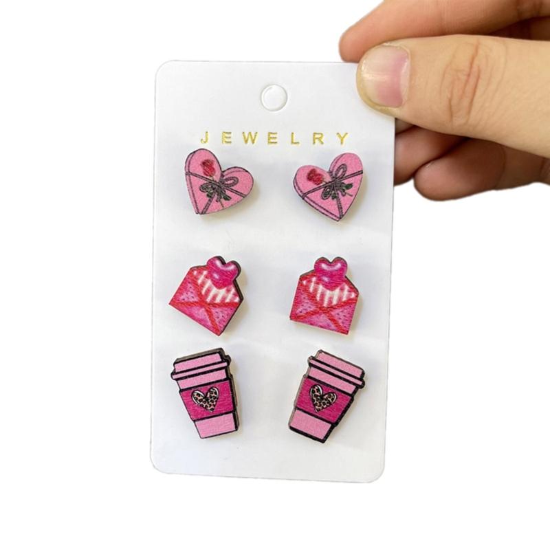 

Chic Wooden Earrings Stylish Accessory Minimalist Wood Earrings Adornment Stylish Valentines Day Gifts for Girls Women
