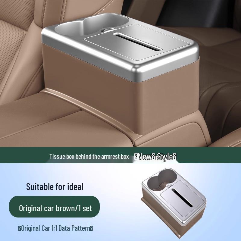 Ideal L6/L8/L9 Car Armrest Tissue Box Cover - Pull-Out Accessory for Dedicated Modification