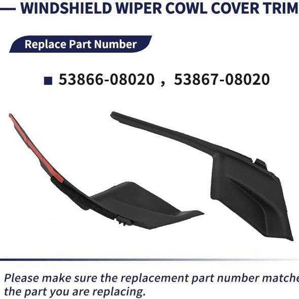 

Toyota Sienna (2011-2020) US: Water Plate Plug, Wiper Deflector, Side Trim Panel Auto Parts