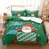 Cartoon Christmas Santa Claus Send Gifts Duvet Cover Digital Printing Christmas Tree Fashion Duvet Cover For Children Boys Girls