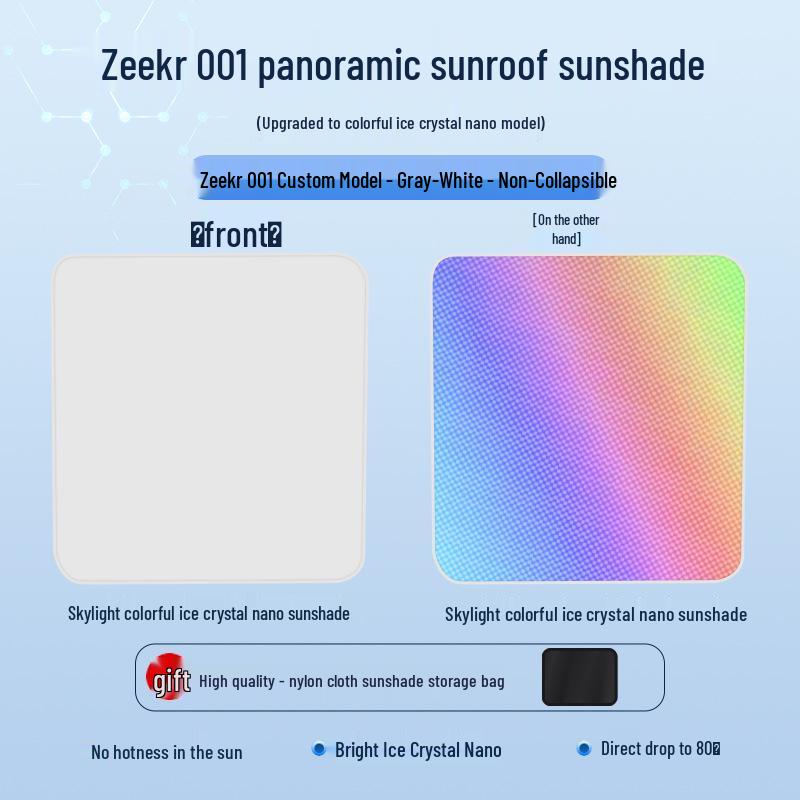 Zeekr 001 Sunroof Sunshade: Ice Crystal Heat Insulation & Privacy Board for 2024-2025 Models