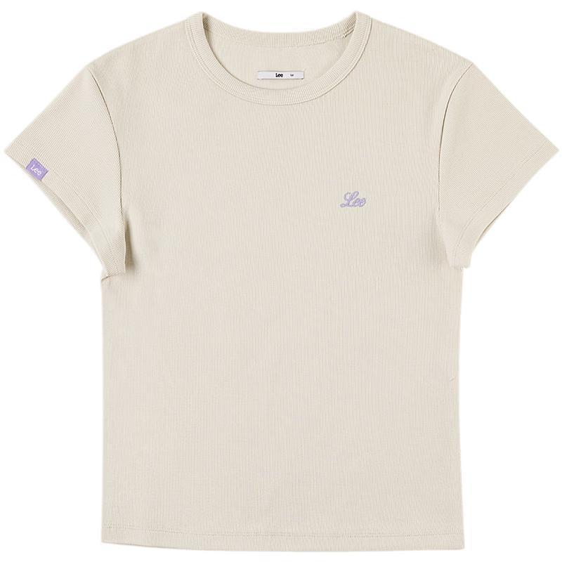Lee Women s Embroidered Logo Slim Fit T-Shirt S