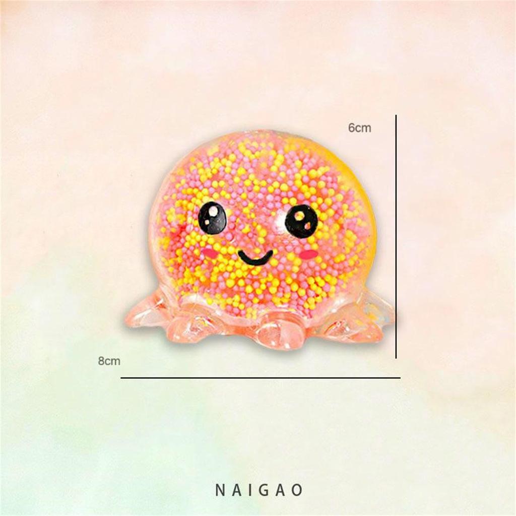Glowing Light Squid Vent Ball Squeeze Decompressions Toy Bubble Octopus Ball Stress Relief Toy Birthday Gift For Kids Child