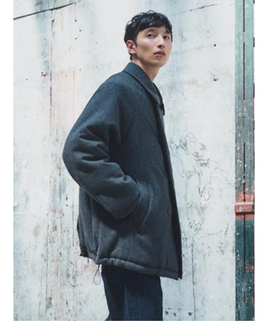 Shift.G Wool Padded Half Coat Ash