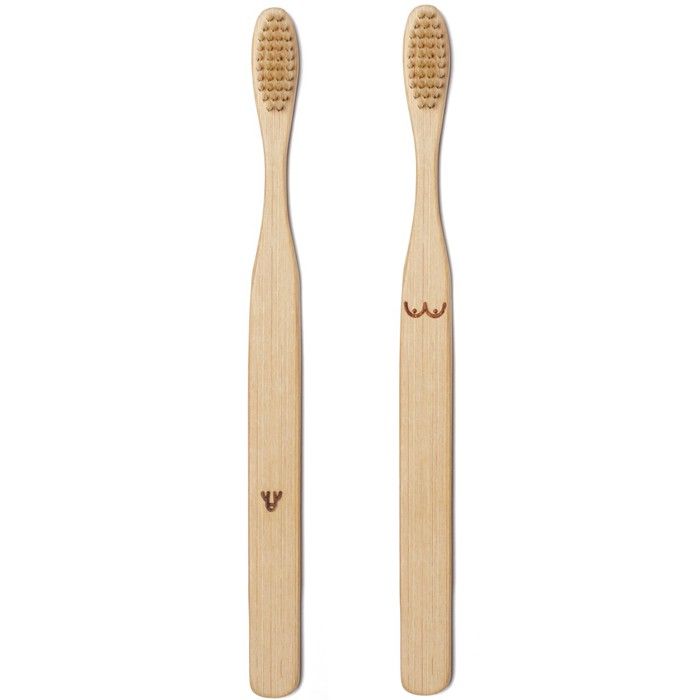 Brosses à dents - Kikkerland - Nudie - Biodégradable - Éco-responsable - Bambou durable