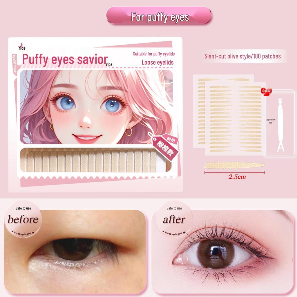 Lace Double Eyelid Tape: Invisible, Natural, Long-lasting Shaping. Prevents Drooping, Enhancing Bigger Eyes Effortlessly.