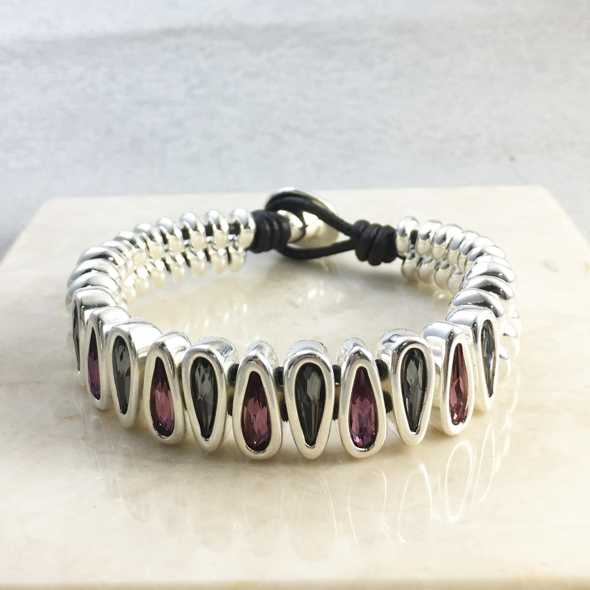 UNOde50 Luxurious Silver-Plated Crystal Bracelet - Trendy Spanish Brand with European and American Flair
