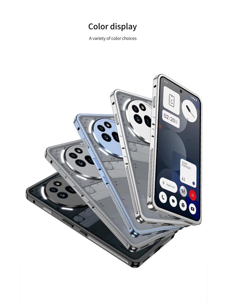 Shockproof Heat-Dissipating Metal Case with Lens Protection for Nothing Phone 3A