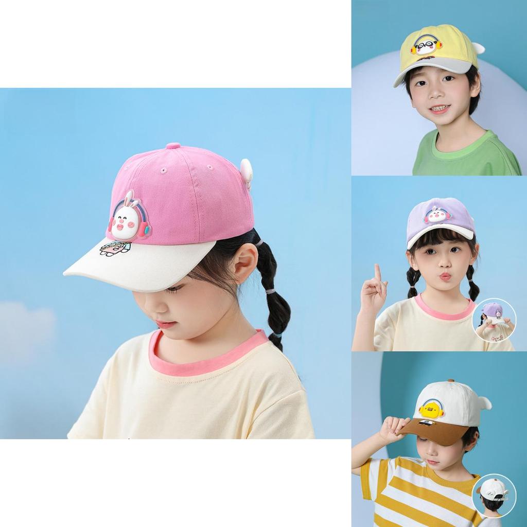 Cartoon Animal Baseball Cap For Kids Sun Protection Breathable Cotton Summer Outdoor