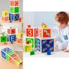 Wooden Multifunctional Color Shape Matching Stacking Box Kid Puzzle Toys For Early Education