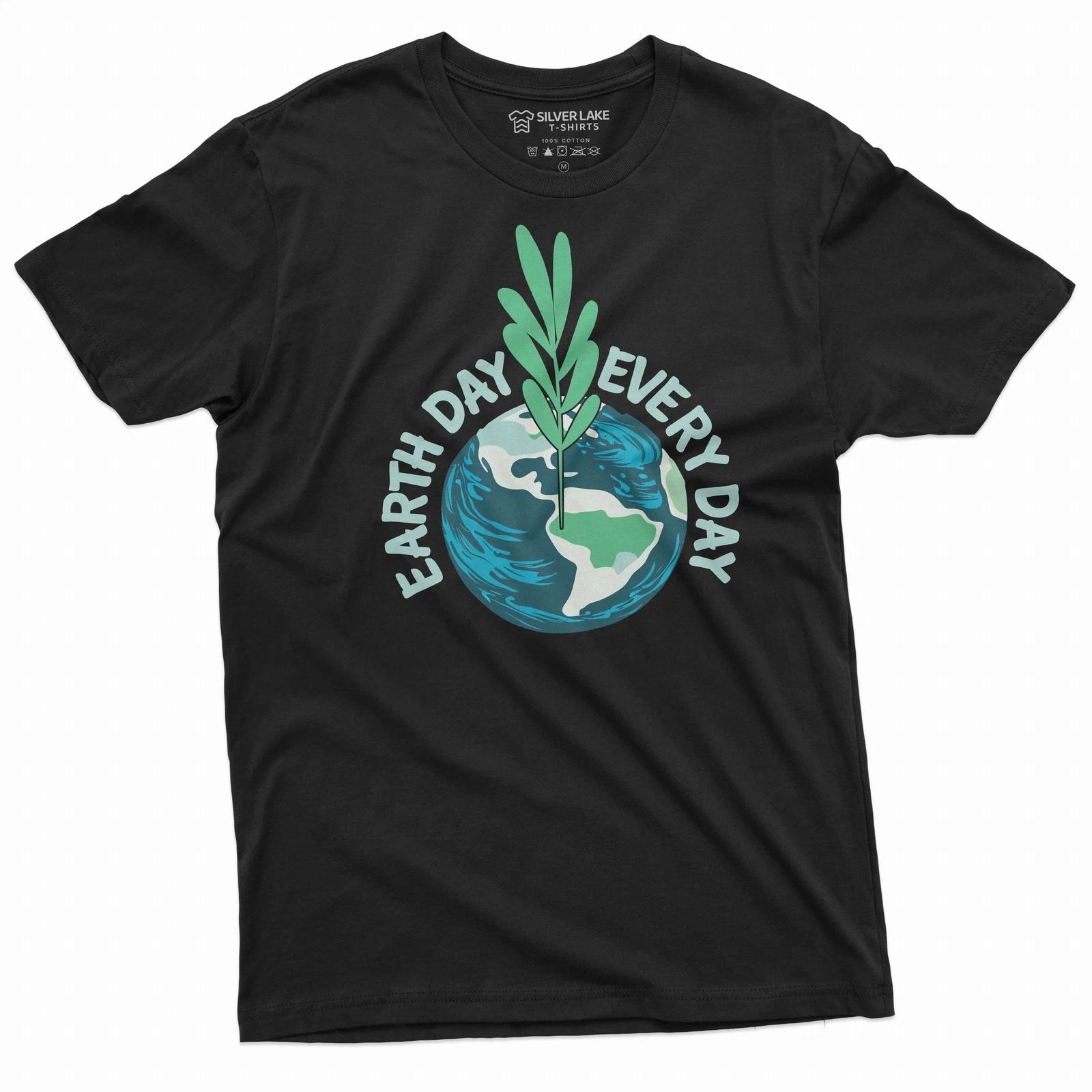 Earth Day T-shirt Earth day every day planet Earth celebration day tee shirt L