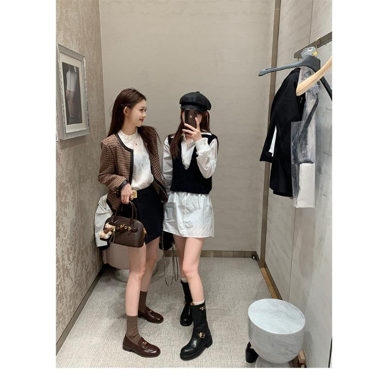 Cowhide version~ Classic women's small gold coins, retro women's flat leather socks with small leather shoes, single shoes