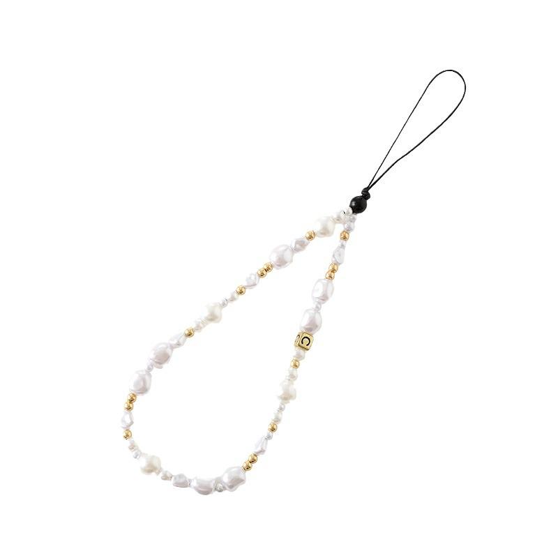 Handmade Pearl Bowknot Heart Beaded Phone Charm Lanyard