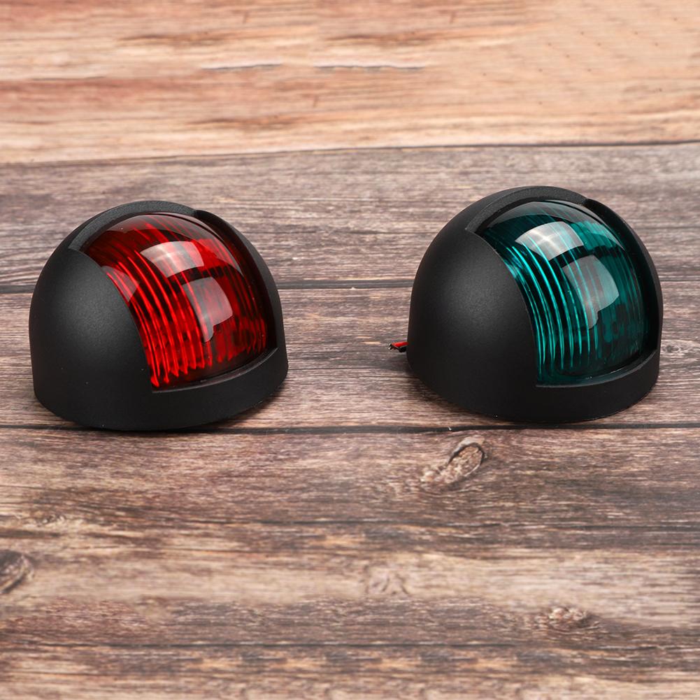 2Pcs Signal Lamp Red Green LED Waterproof Boat Navigation Light 12V 24V