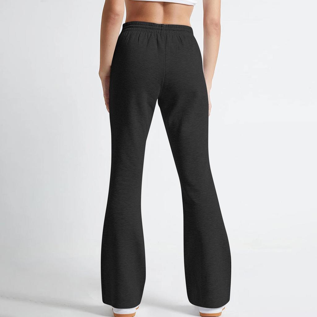Women's Flare Leg Sweatpants High Waisted Baggy Sweat Pants Drawstring Athletic Pants