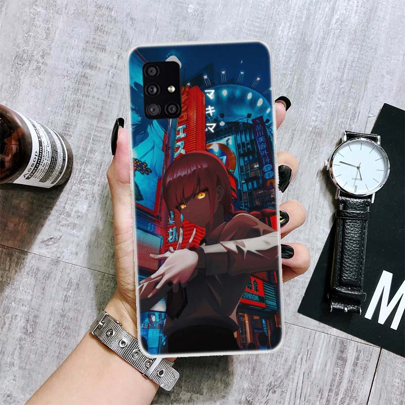 Chainsaw Man Makima Power Pouzdro na telefon Samsung Galaxy A12 A22 A32 A42 A52 A72 A51 A71 5G A41 A31 A21 A02S M12 M21 M31 M30S Fun