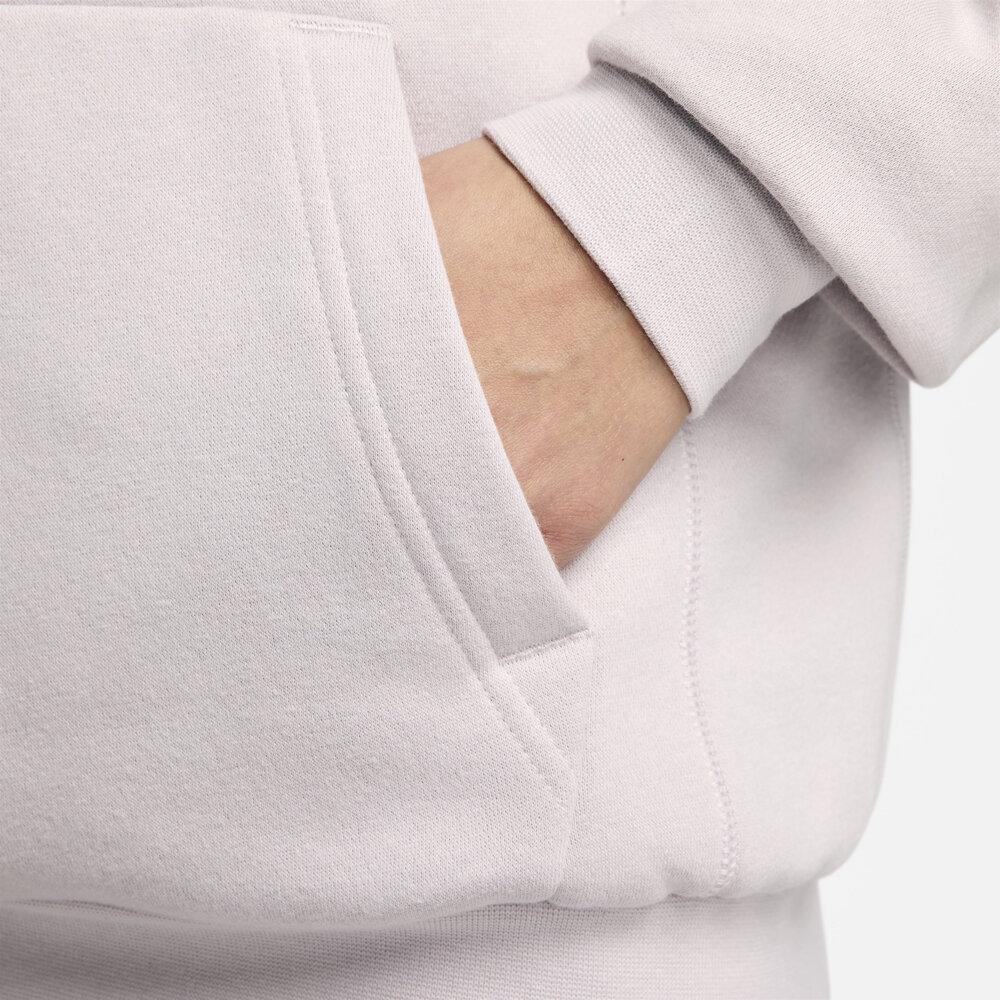 Nike Sabrina Letter Tag Hooded Fleece Sweatshirt Women Tops Grey Purple FJ4450-019