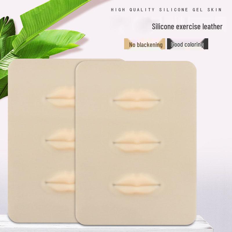 Microblading & Tattoo Practice Silicone Skin Set for Eyebrows and Lips (3-Pack)