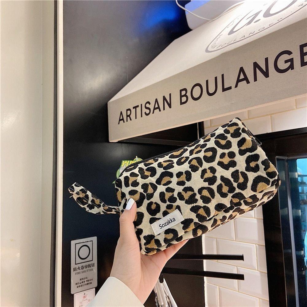 

Кошелек косметичка леопардовый и зебровый холст женские сумки ручка сумка пенал пенал сумка для хранения zebra-stripe