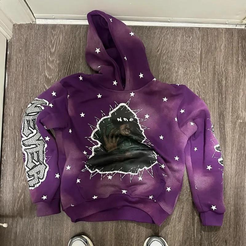 American Streetwear 3D Print Zip Y2K Hoodie Jacket Men Women