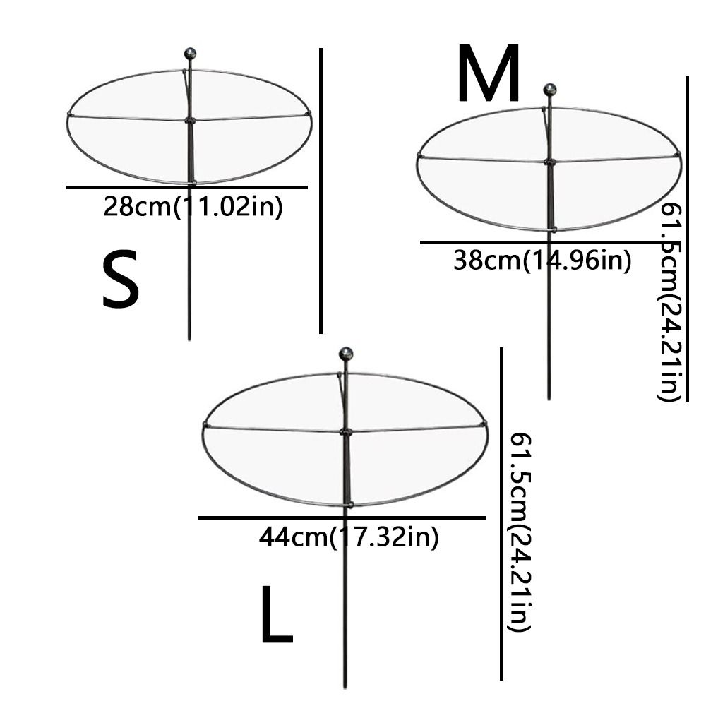Rust-Proof Metal Plant Support Ring Weather-Resistant Garden Plant Holder Plant Growth Fixing