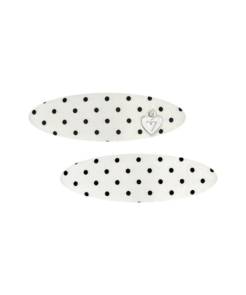 Vvv Baby Dot Logo Hairpin _ White