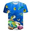Children's Day Boys 3D Shark 3D Print Fish T Shirt Tee Short Sleeve Summer Active Cute Streetwear Kids Toddler 2-12 Years